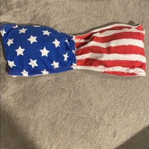 american flag bandeau with padding